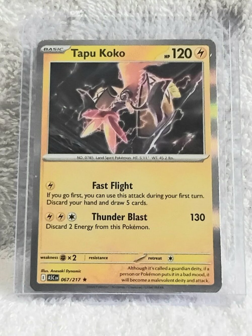 Mint 2026 Pokemon Tapu Koko Rare ☆ Holo Card 067/217!!